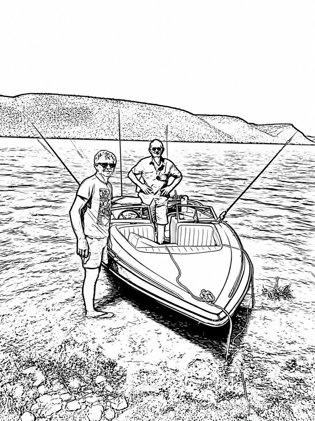 Jacques on a boat